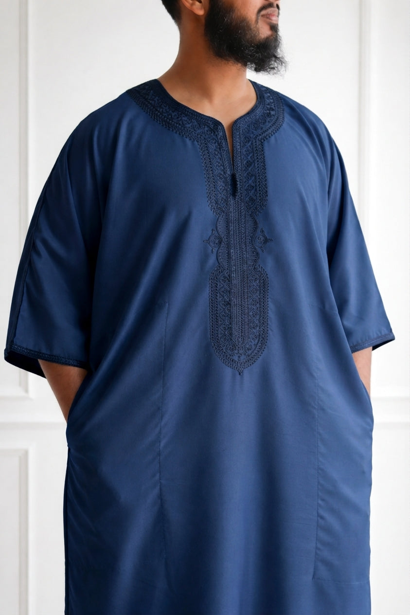 Classic Moroccan Thobe Gandoura - Monochrome Collection