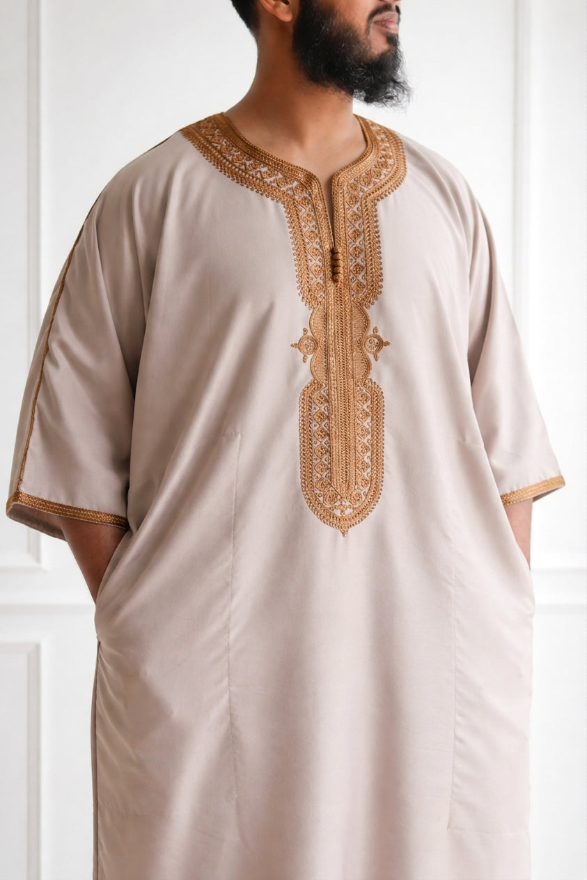 Classic Moroccan Thobe Gandoura - Contrast Collection