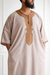 Classic Moroccan Thobe Gandoura - Contrast Collection